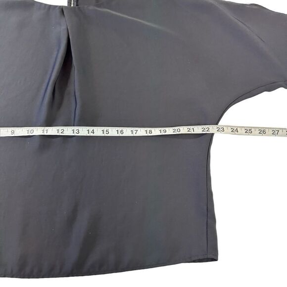 Rachel Roy Black Satin Cut out Blouse, Large - Picture 7 of 7